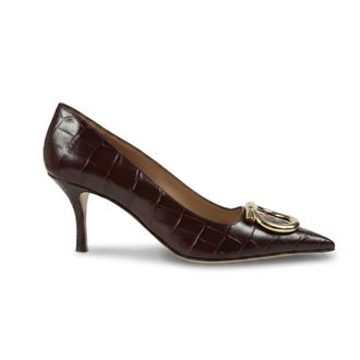 Ferragamo D&eacute;collet&eacute; Maxi Gancini - Dames - Schoenen - Bruin - Maat: 37 EU Leer