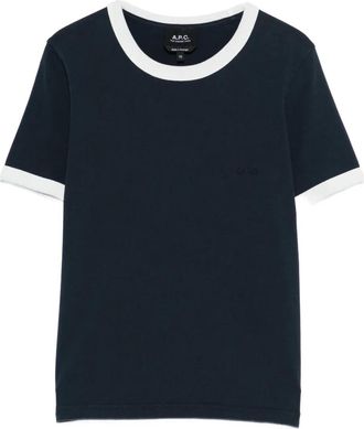 A.P.C. T-shirt con dettagli a contrasto - Blu