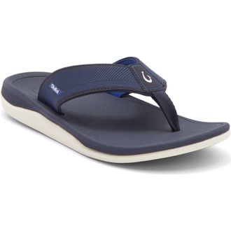 Olukai Ahi Kai Flip Flop in Trench Blue /Trench Blue at Nordstrom, Size 12
