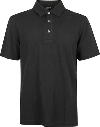 Ermenegildo Zegna Polo con bottoni - Nero