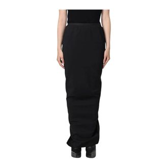 Rick Owens Maxi Skirts, female, Black, 2XS, Straight Maxi Skirt