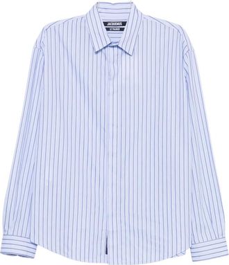 Jacquemus Dog-print Striped Shirt