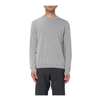 Zanone Round-neck Knitwear, male, Gray, Size: 3XL Essential Crew Neck Jumper