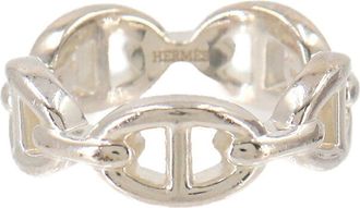 Herm&egrave;s Silver Silver 925 Band Ring (Pre-Owned)