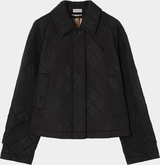 Burberry Tiffield Quilted Nylon Crop Jacket