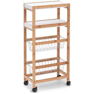 ZELLER Nischen-Rollwagen, Bamb&ugrave;/MDF