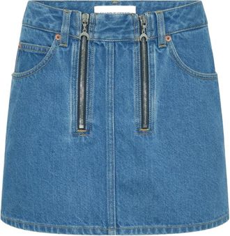 Marine Serre Zip-detail Denim Skirt