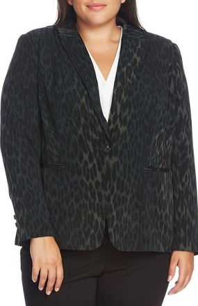 Vince Camuto Animal Blazer in Dark Willow at Nordstrom, Size 24W