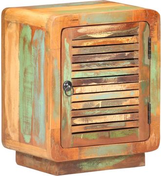 vidaXL Mesita De Noche De Madera Maciza Reciclada 40x30x50 Cm Vidaxl