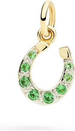 Dodo CIONDOLO FERRO DI CAVALLO ORO GIALLO & TSAVORITI