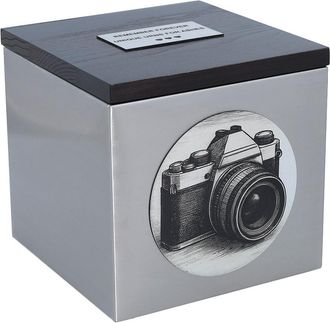 OEM Urna Funeraria Con Grabado De C&aacute;mara Urna Funeraria lente Acero Inoxidable Madera Personalizaci&oacute;n