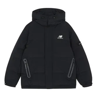 New Balance Warm Hooded Down Jacket Asia Sizing Black AMJ14323-BK