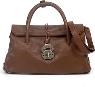 Zanellato Dotta Small Bag - Dames - Handtassen - Bruin - ONE Size - Katoen - Tassen