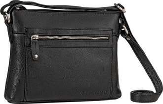 STILORD Wanda Leather Handbag Ladies Small Casual Bag for Women Elegant Shoulder Bag for Shopping Party Vintage Crossbody Bag Genuine Leather, Colour:black