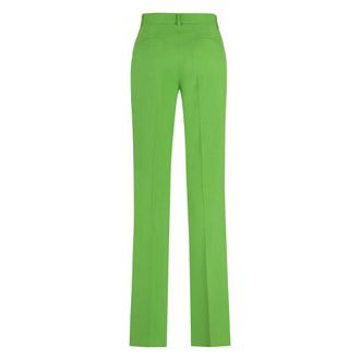 Msgm Pantalones de viscosa acampanados - Trousers - Mujer - Verde - S
