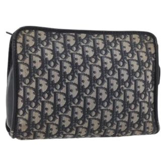 Dior Pre-owned Clutches, female, Multicolor, Size: ONE SIZE Pre-owned Trotter Canvas Clutch