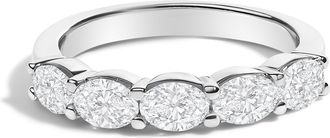 House of Brilliance 14K White Gold 1.25 CTTW LCD 5 STONE OVAL RING