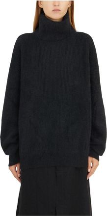 Uma Wang Wollen Coltrui - Dames - Coltruien - Zwart - S - Wol - Truien & Vesten