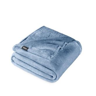 Bare Home Microplush Fleece Throw Blanket in Coronet Blue at Nordstrom, Size Standard