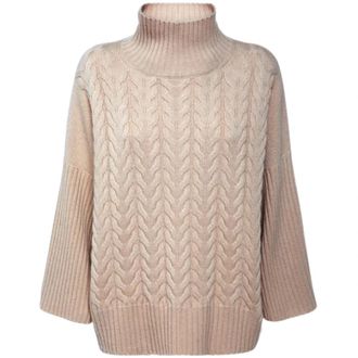 Max Mara Okra Turtleneck Sweater - Dames - Coltruien - Roze - XS - Kasjmier - Truien & Vesten