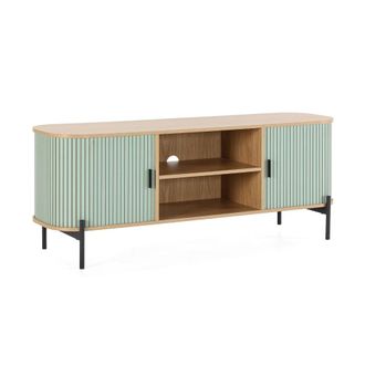 HOMN Mueble tv 2 puertas color azul