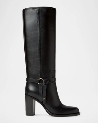 Fendi Leather Knee-High Boots
