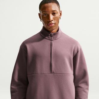 Nike Mens 24.7 ImpossiblySoft Dri-FIT 1/2-Zip Top in Purple | HQ6953-502