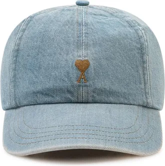 Ami Denim Logo Baseball Cap