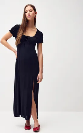 Twik Womens Crinkled-effect maxi dress