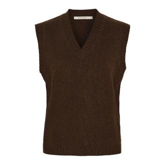 BTF-CPH Btfcph - Btfiris Yak Vest - Dames - Truien - Bruin - Maat: XL Wol
