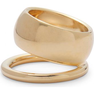 LADY GREY Halo Double Band Ring in Gold at Nordstrom, Size 6