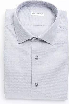 Robert Friedman Beige Cotton Men Mens Shirt