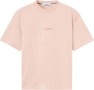 Stone Island Regular-fit T-shirt met Desert print - Heren - T-shirts - Roze - M - Katoen - Tops