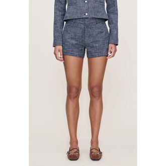 DL1961 Zoie Mid Rise Relaxed Cotton & Wool Shorts in Everblue at Nordstrom Rack, Size 27