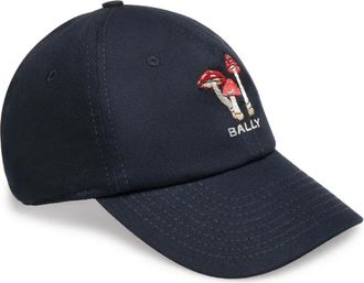Bally Enchanting Mushrooms baseball cap - men - Cotton - One Size - Blue