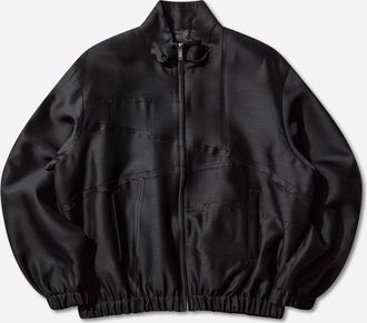 Undercover Men s Silk-Blend Bomber Jacket Black