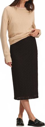 Velvet Mia Midi Skirt In Black