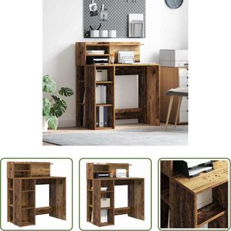 vidaXL Scrivania moderna - Scrivania Legno vecchio 90 x 48 x 101,5 cm Legno multistrato