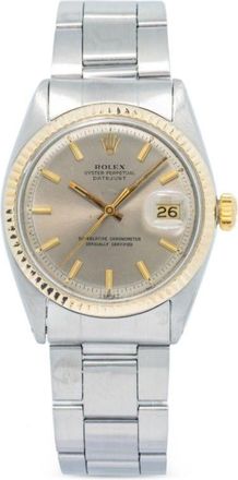 Rolex pre-owned Datejust 36mm - men - stainless steel/18kt Yellow Gold/Acrylic - One Size - Silver