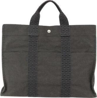 Herm&egrave;s Pre-owned Fourre-tout Herline Tote Bag - Dames - Vintage Shopper - Grijs - ONE Size - Vintage