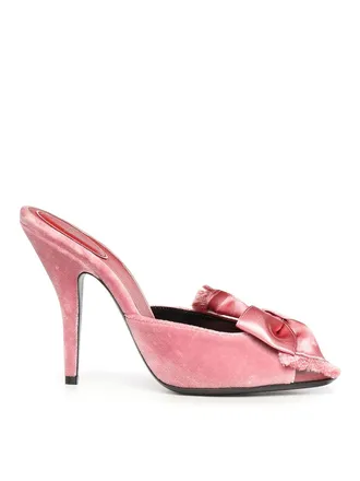 Valentino Garavani Marie A Velvet Mules With Bow