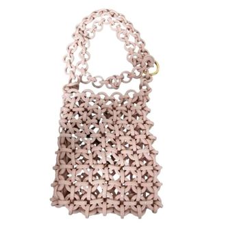 Jil Sander Pre-owned Link lederen crossbody tas - Dames - Pre-owned - Roze - Maat: ONE Size Leer