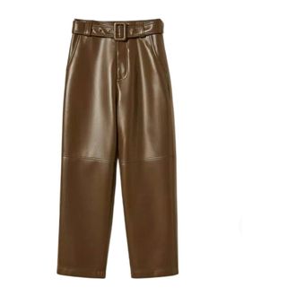 Twinset Dames, Broeken, Bruin, Maat: L Leer