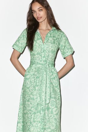 Anthropologie Beau & Ro Elle Cotton Poplin Shirtdress