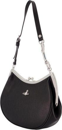Vivienne Westwood Womens Calfskin Leather Shoulder Bag Black