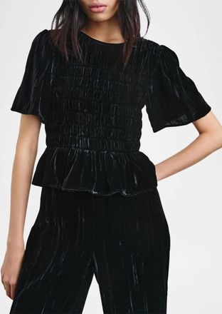 Rails Rosie Top In Black Velvet