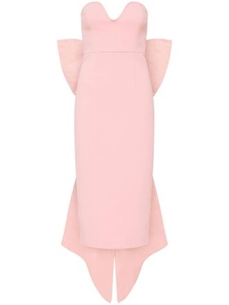 Rebecca Vallance Abito midi senza spalline Andre - Rosa
