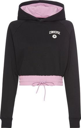 Converse Kapuzensweatshirt CONVERSE, Damen, Gr. XXL (44), schwarz, Jersey, Obermaterial: 80% Baumwolle, 20% Polyester, unifarben, Sweatshirts Kapuzensweatshirt
