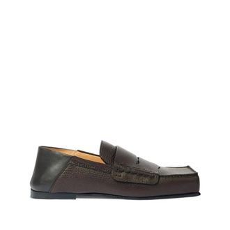 Jacquemus Loafers, male, Brown, 7 UK, Brown Flat Leather Shoes