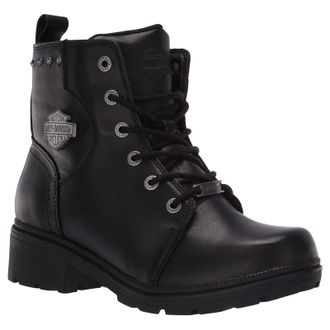 Harley-Davidson Harley Davidson Cynwood Leather Womens Ankle Boots - Black - Size:UK 6.5